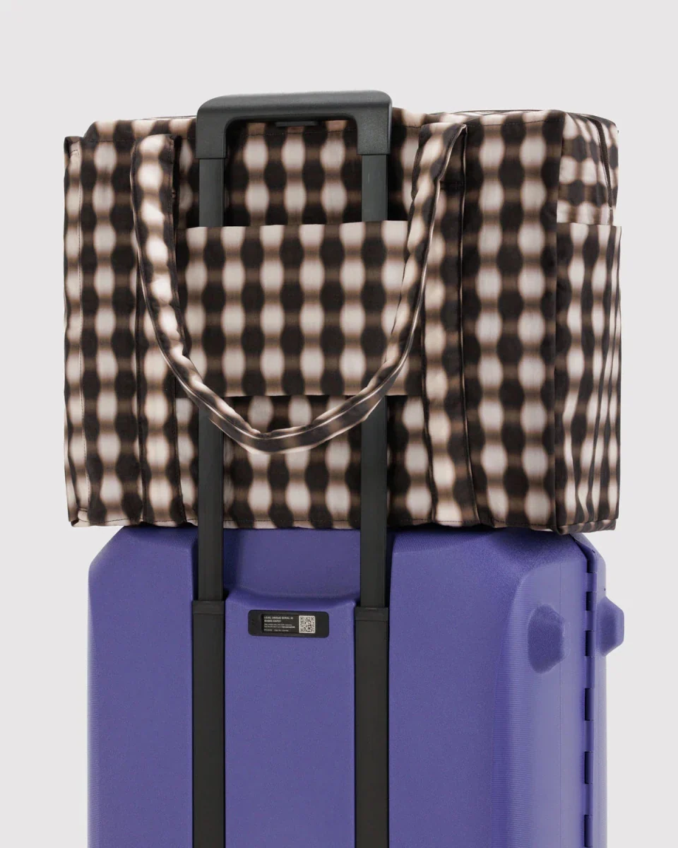 Sac Nuage Carry-on Baggu Blurred Gingham Brown - Image 2