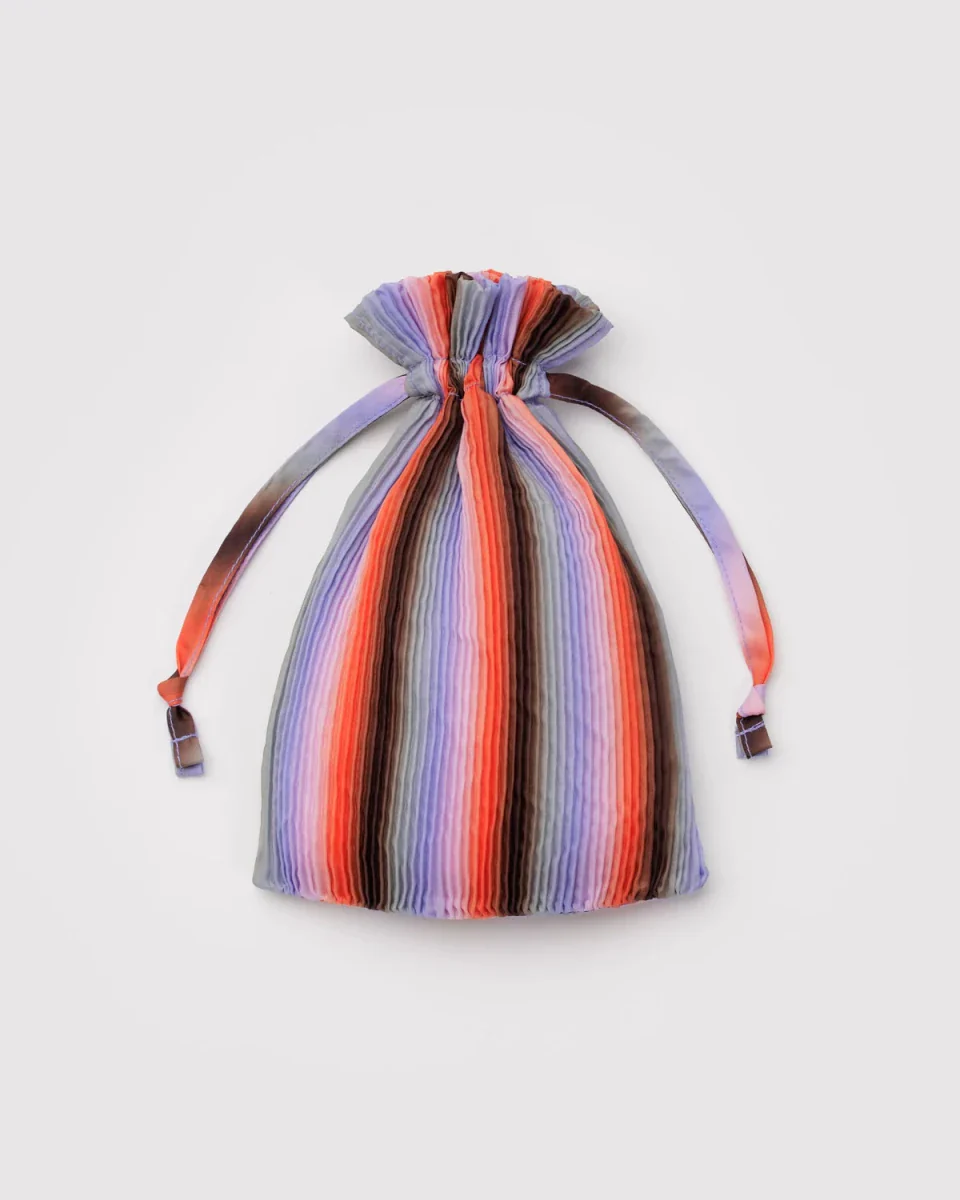 Sac Réutilisable Plissé Baggu Gradient Stripe Poppy & Lilac