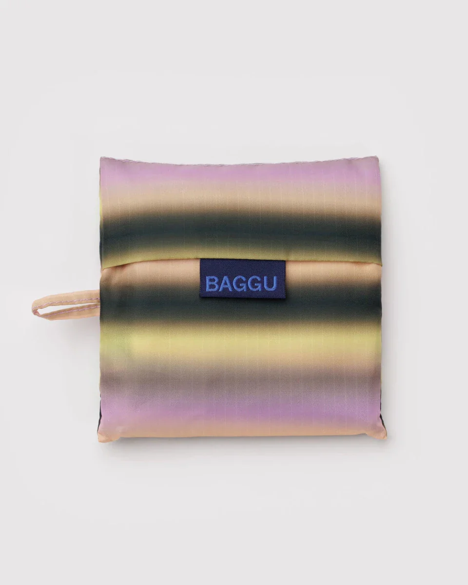 Sac Réutilisable Standard Baggu Gradient Stripe Pink & Yellow - Image 3