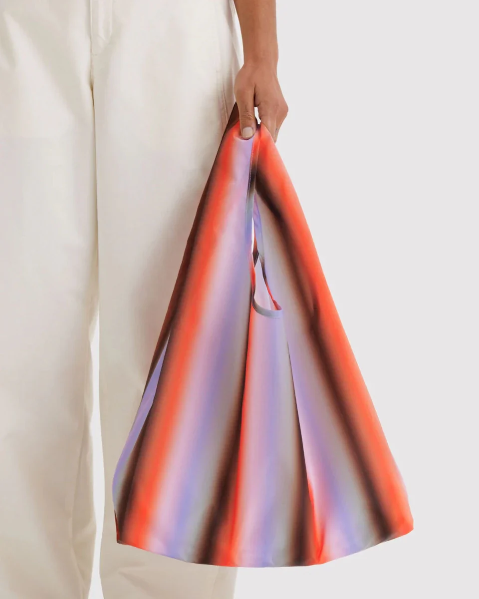 Sac Réutilisable Standard Baggu Gradient Stripe Poppy & Lilac - Image 2