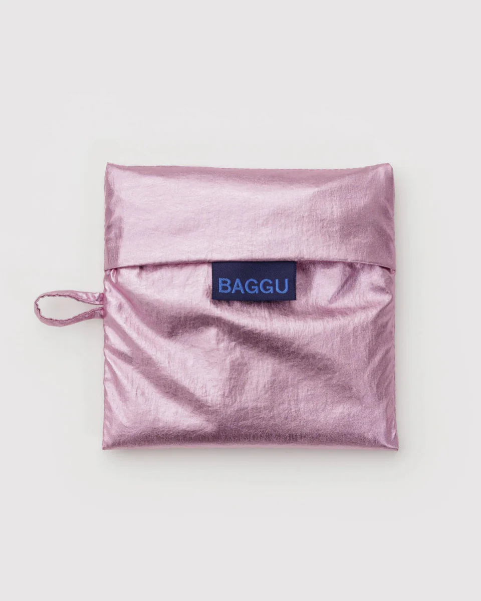 Sac Réutilisable Standard Baggu Métallique Blush - Image 3