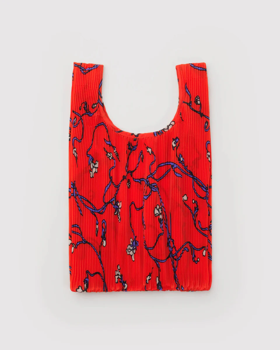 Sac Réutilisable Plissé Baggu Red Snapdragon SOLDE - Vente Finale