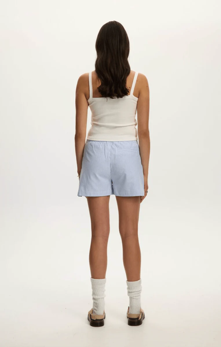 Short Boxer Tate Blue Oxford Stripes Kuwalla SOLDE - Vente Finale - Image 3