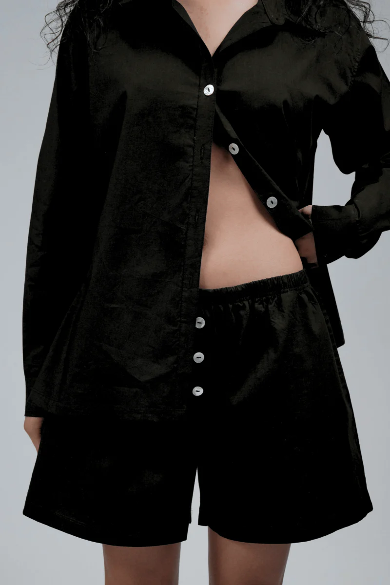 Short Noir Poplin Wildflo - Image 2