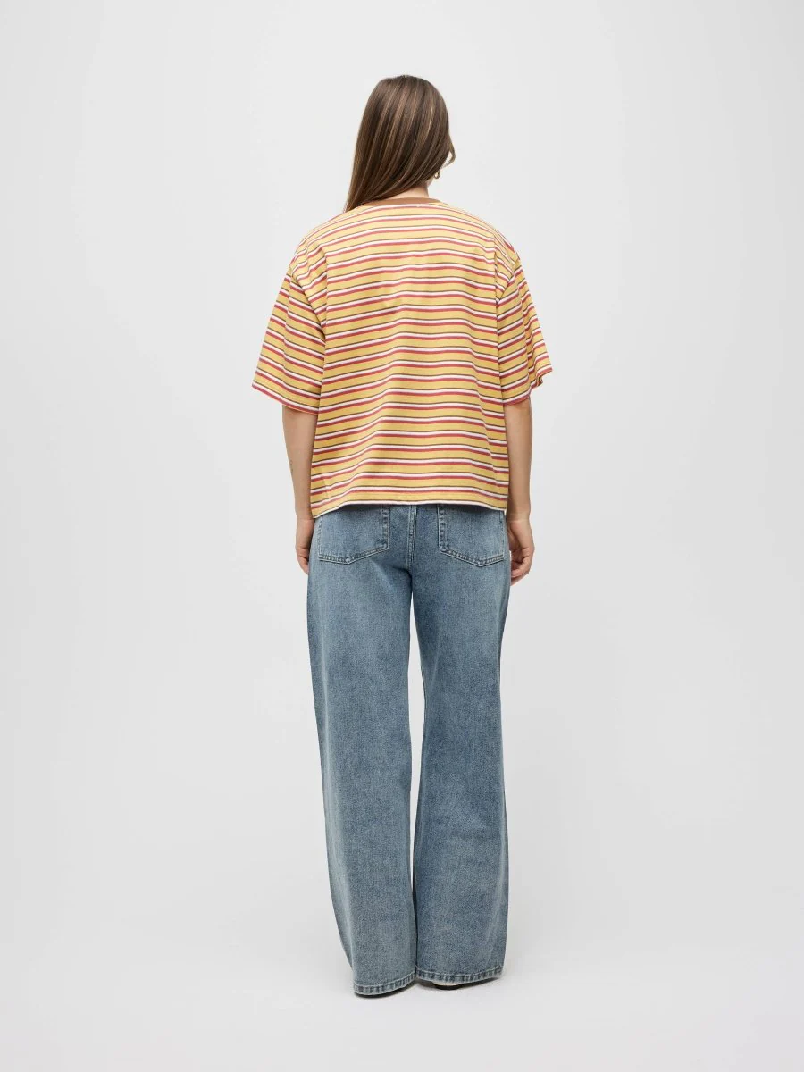 T-Shirt Avery Rayures Jaunes All Row - Image 4