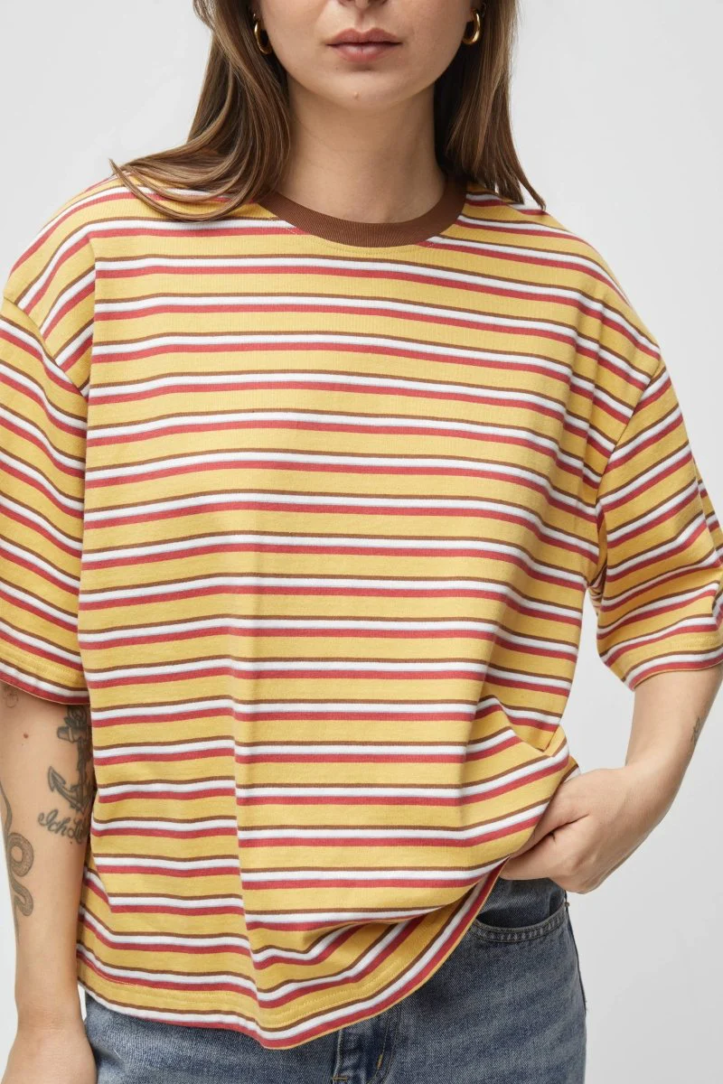 T-Shirt Avery Rayures Jaunes All Row - Image 5