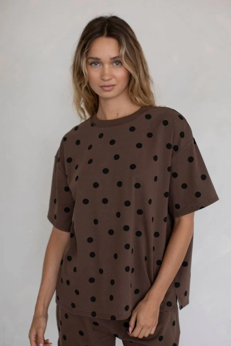 T-Shirt Cody Brun à Pois Things Between