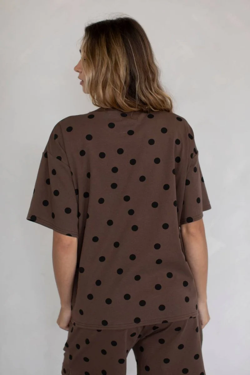 T-Shirt Cody Brun à Pois Things Between - Image 2