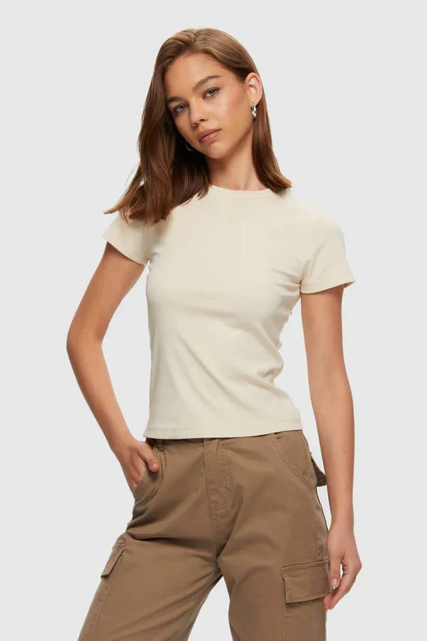 T-Shirt Micro Rib Birch Kuwalla SOLDE Vente Finale - Image 3