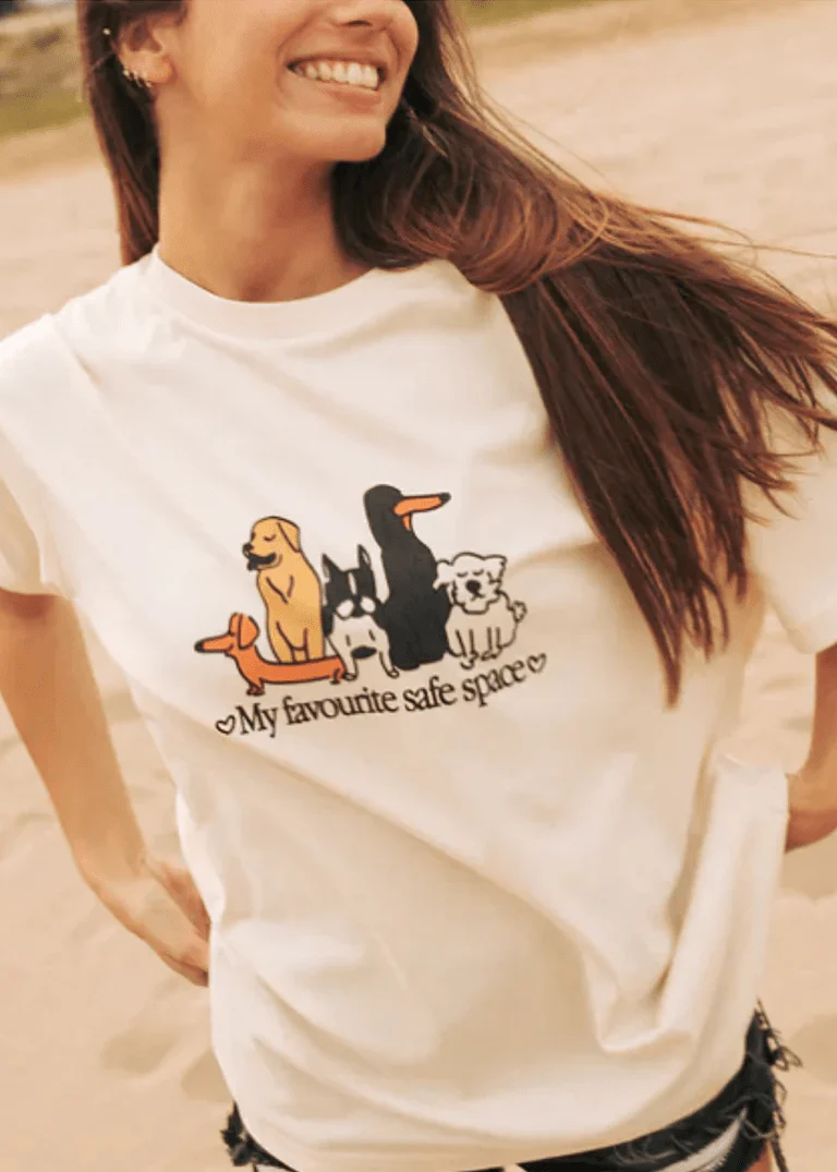 T-Shirt My Favourite Safe Space Chiens Catharsis SOLDE - Vente Finale - Image 3