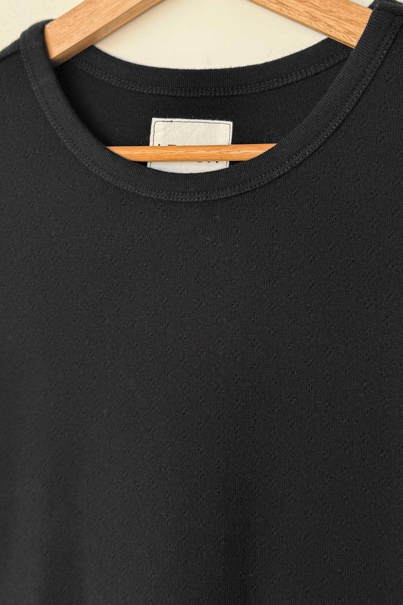T-Shirt Pointelle Babe Le Bon Shoppe Noir - Image 4