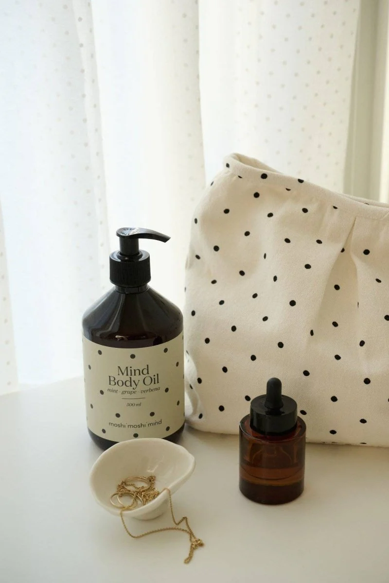 Trousse de Toilette Blanche à Pois Moshi - Image 3