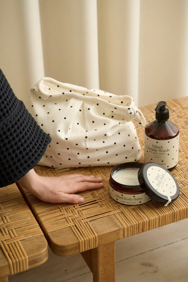 Trousse de Toilette Blanche à Pois Moshi - Image 5