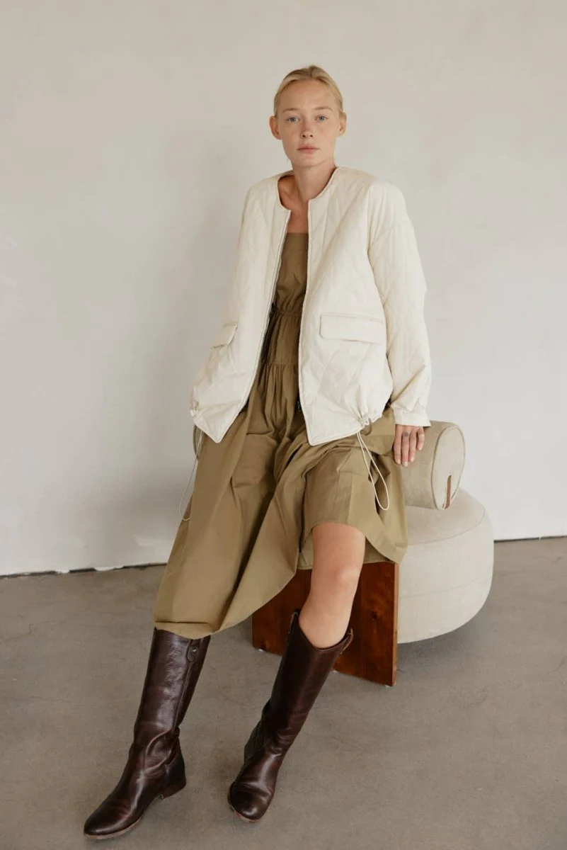 Veste Matelassée Greta Crème Mod Ref - Image 11