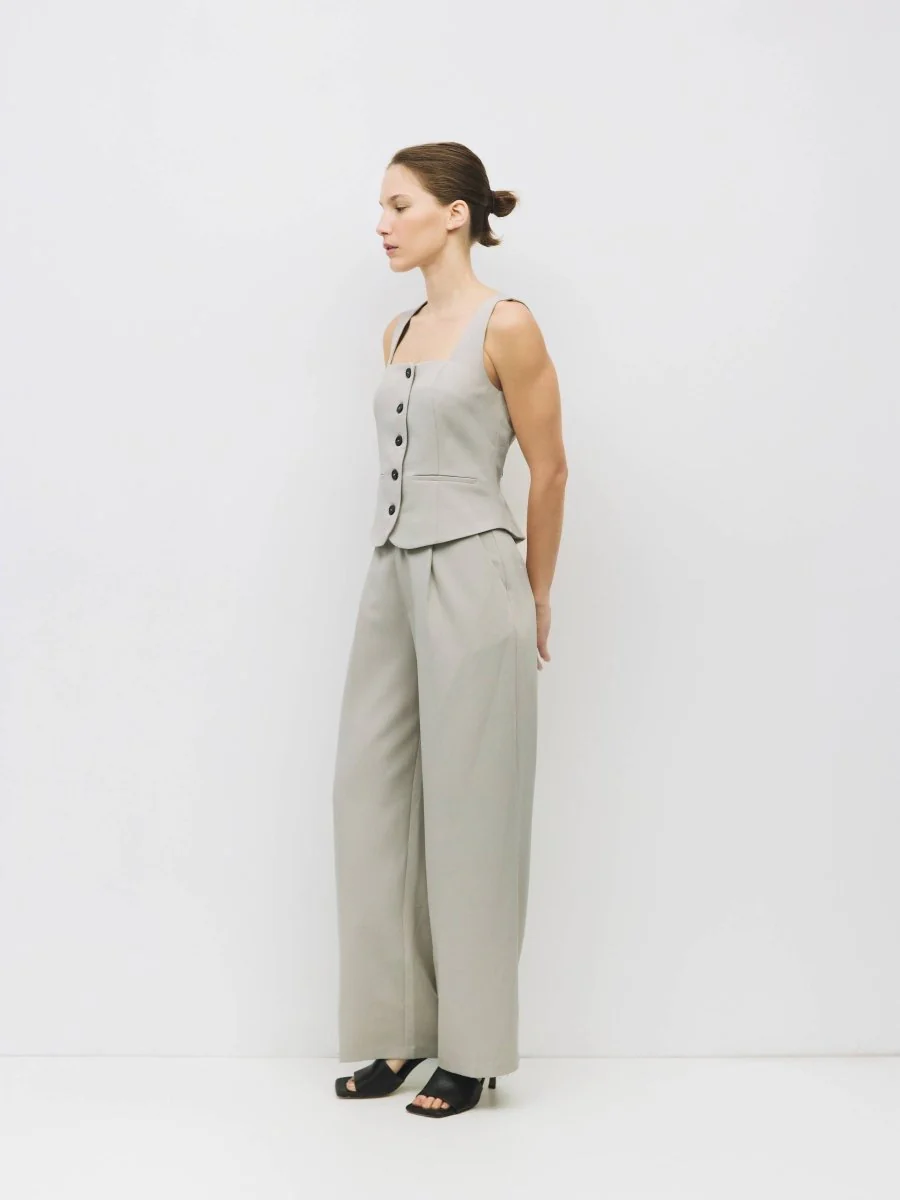Veste Nichole Col Carré Beige Mod Ref SOLDE - Vente Finale - Image 3