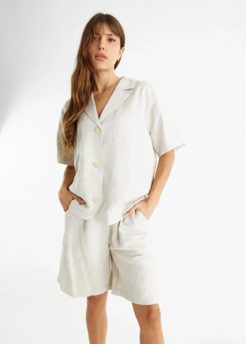 Veston en Lin Cyd All Row Beige SOLDE - Vente Finale - Image 3
