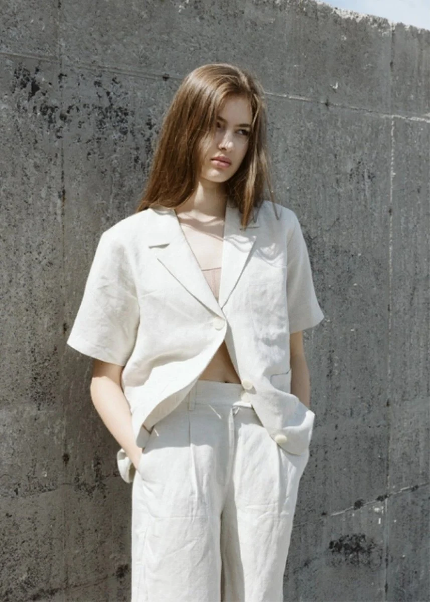 Veston en Lin Cyd All Row Beige SOLDE - Vente Finale - Image 6